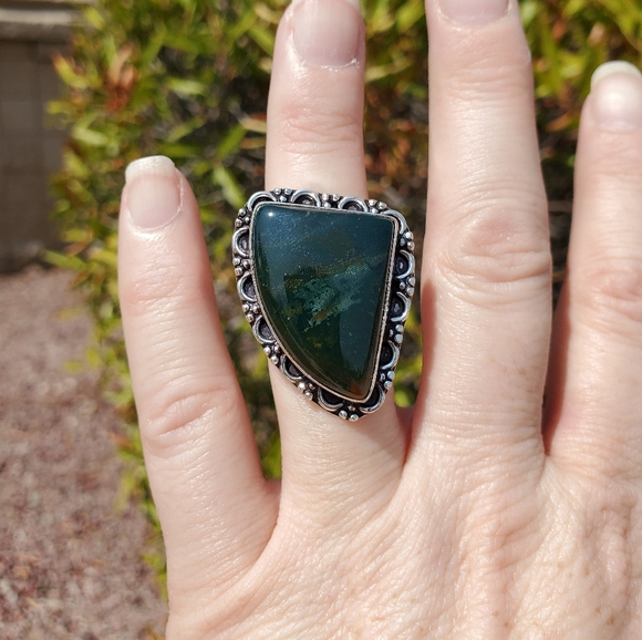 New Bloodstone 925 Silver Ring. - Picture 10 of 10